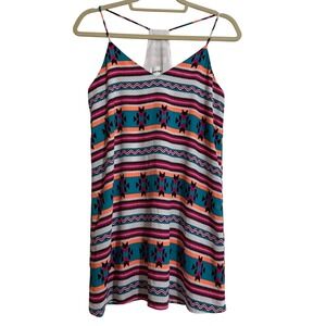 Style Rack Southwestern Aztec Print Spaghetti Strap Dress small Women